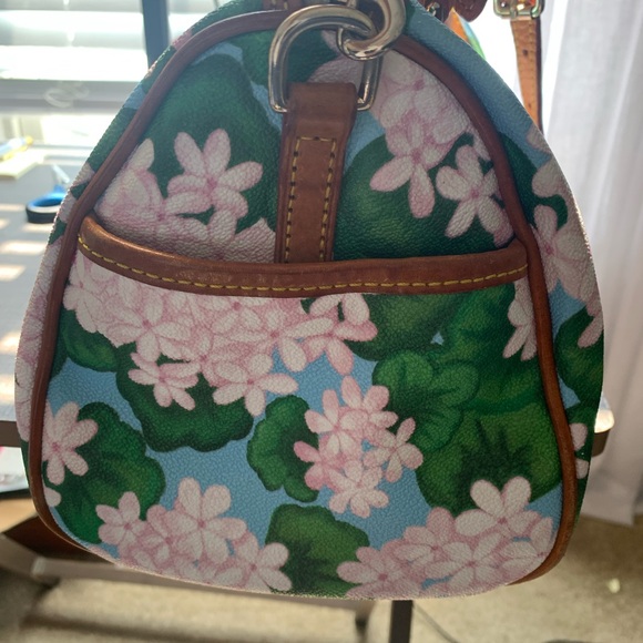 Dooney & Bourke Blue and Green Satchel Bag - Picture 4 of 11